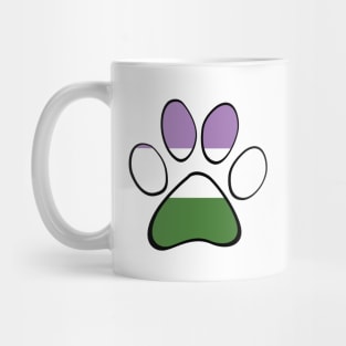 Genderqueer Pride Paw Mug